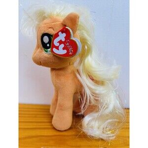 Ty My Little Pony Applejack Beanie Babies Plush 7" Stuffed Horse 2016 - NEW